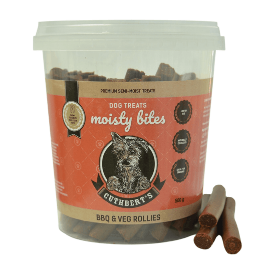 Cuthberts Moisty Bites - BBQ & VEG ROLLIES (120g/500g)
