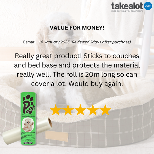 PoliPaw Anti-Scratch Film - Couch and Glass Door Protector