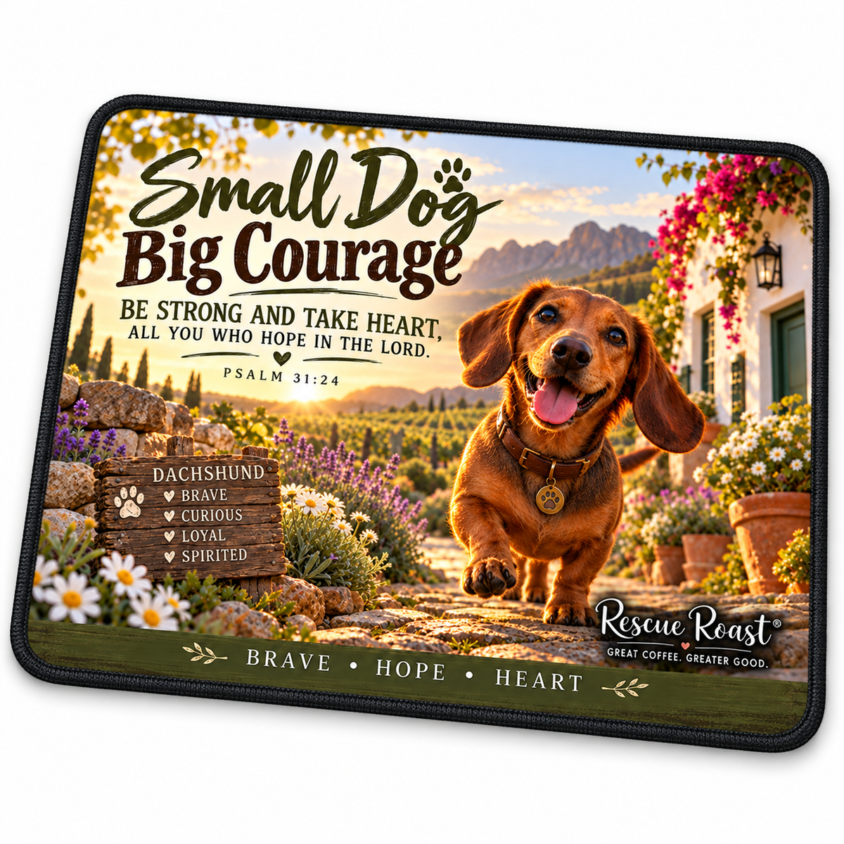 Rescue Roast® Dachshund Scripture Mousepad
