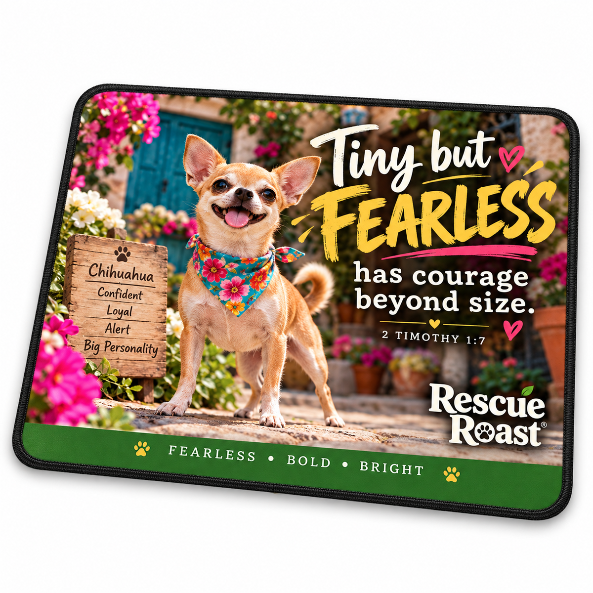 Rescue Roast® Chihuahua Scripture Mousepad