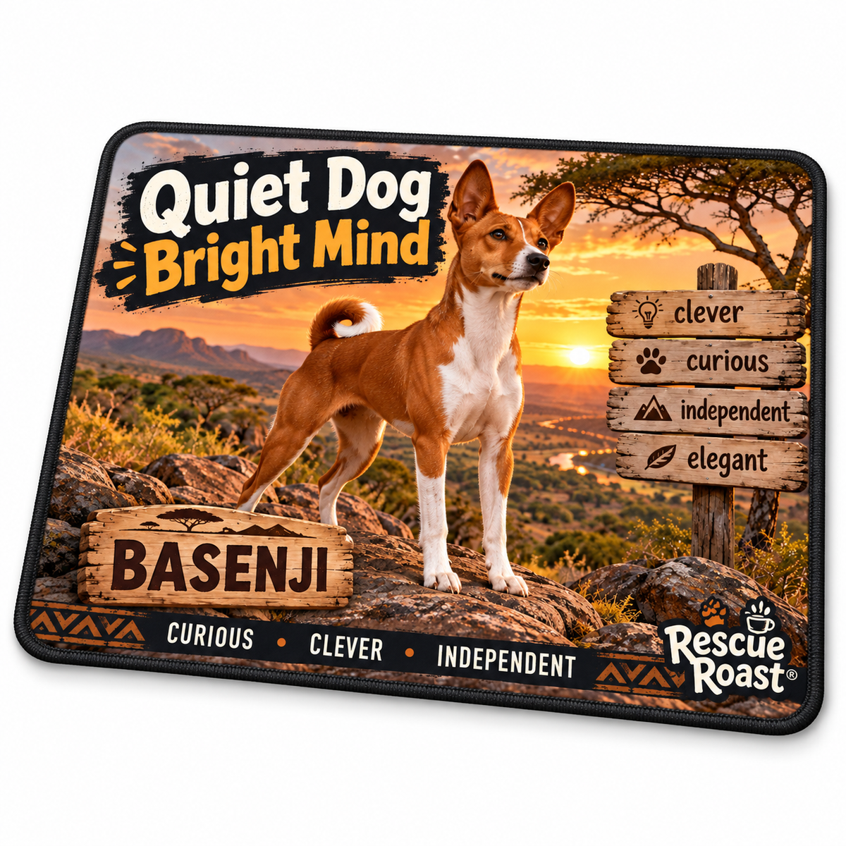 Rescue Roast® Basenji Mousepad
