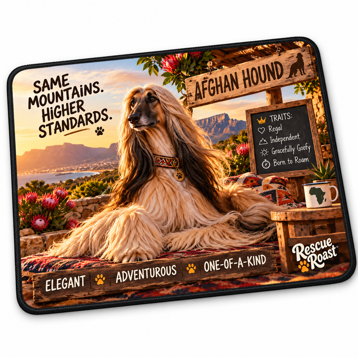 Rescue Roast® Afghan Hound Mousepad