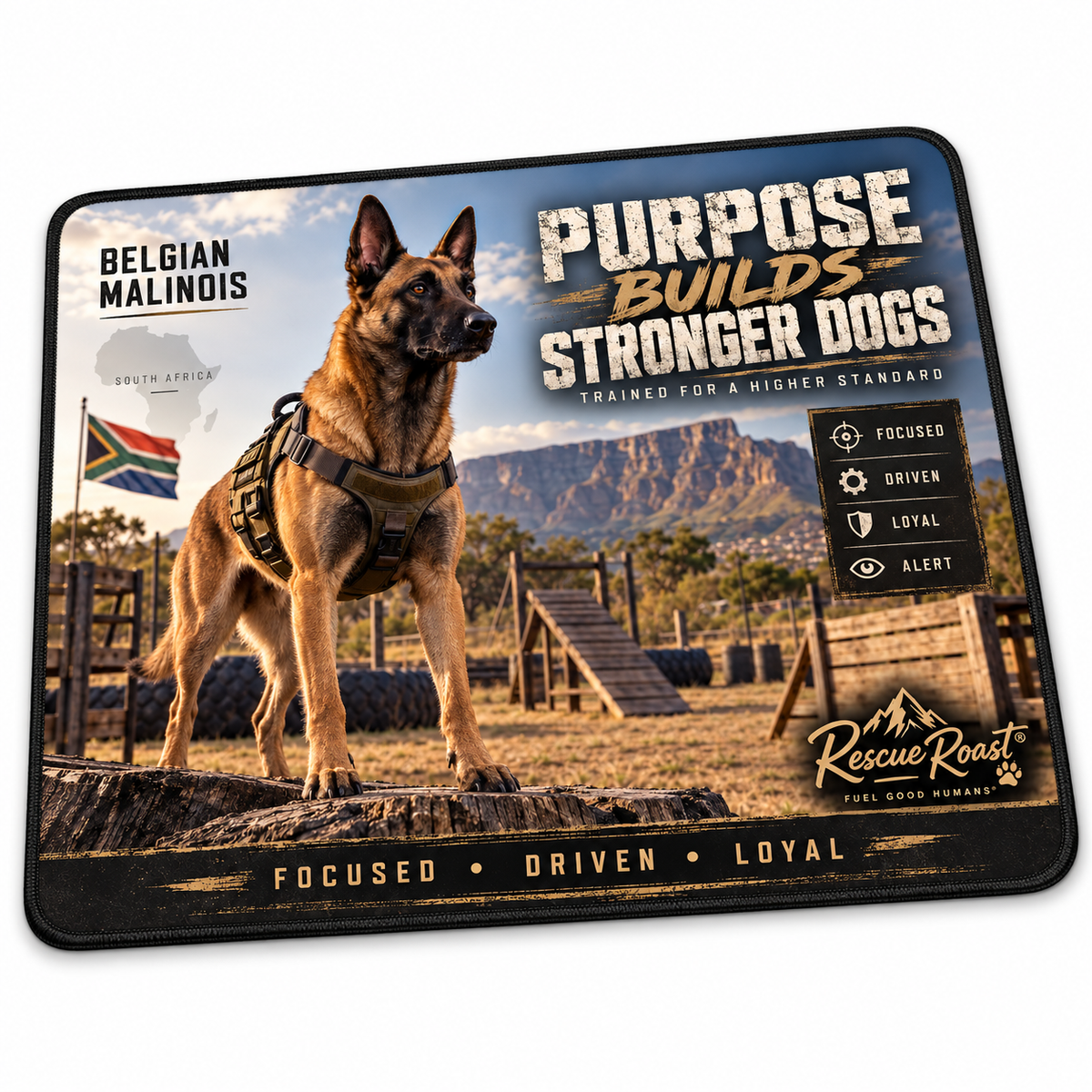 Rescue Roast® Belgian Malinois – Purpose Builds Stronger Dogs Mousepad