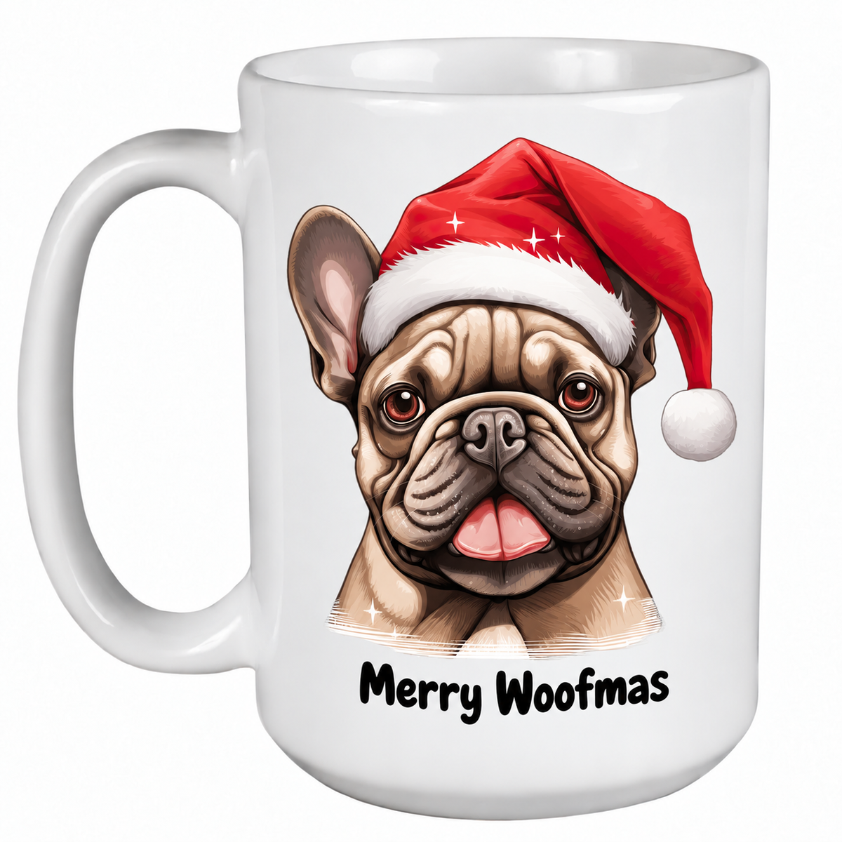 French Bulldog Fawn (Face) - 450ml Christmas Mug