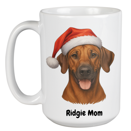 450ml Christmas Mug - Rhodesian Ridgeback