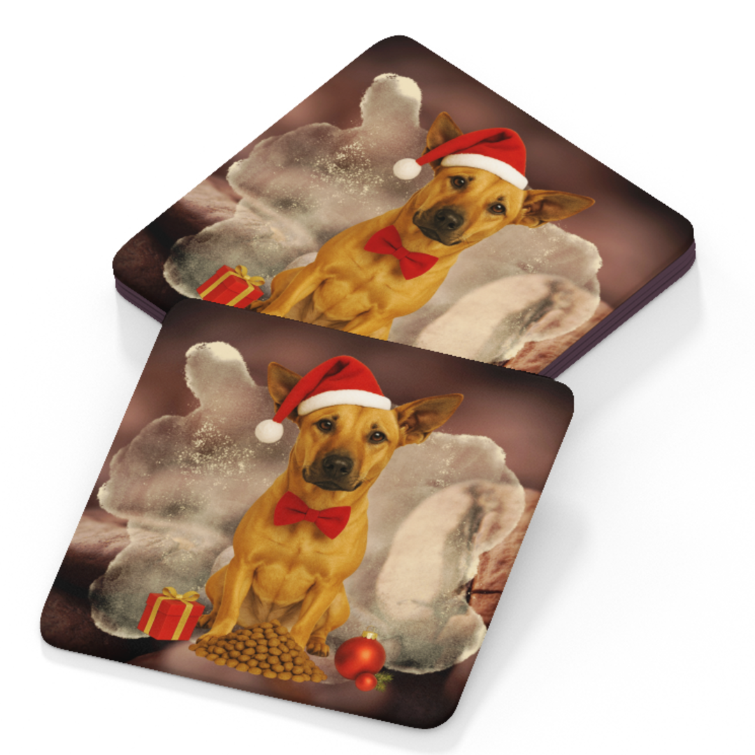 Mix Breed Doggy Coaster - Christmas Design B