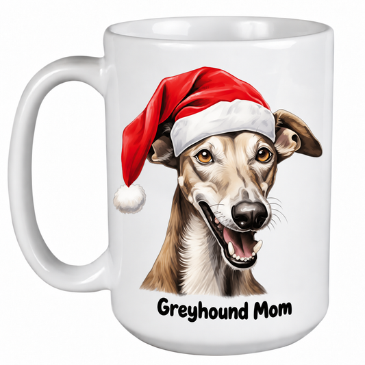 Rescue Roast® Greyhound Christmas mug – Mom