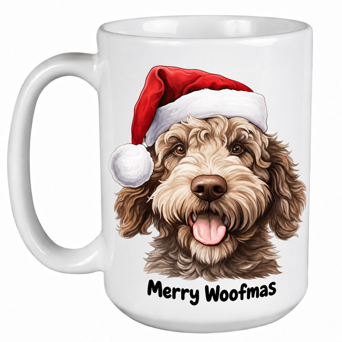 Rescue Roast® Labradoodle Christmas mug – Woofmas