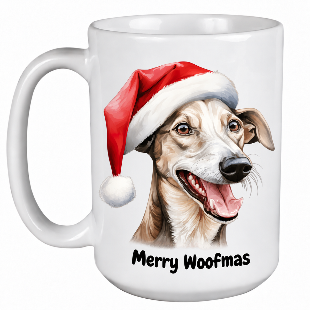 Rescue Roast® Whippet Christmas mug – Woofmas