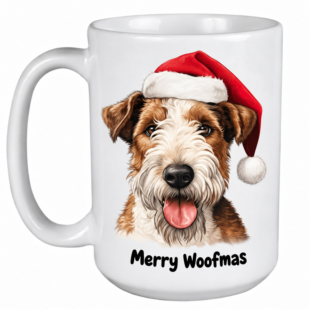Rescue Roast® Wire Fox Terrier Christmas mug – Woofmas