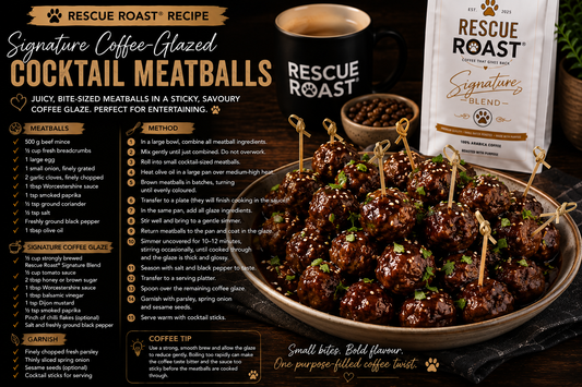 Signature Coffee-Glazed Cocktail Meatballs