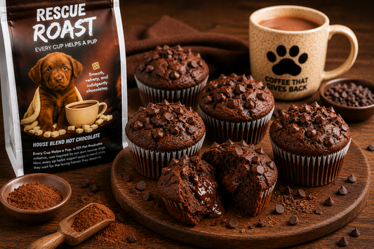 Hot Chocolate Chocolate Chip Muffins