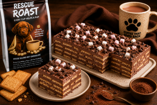 Hot Chocolate Biscuit Fridge Cake