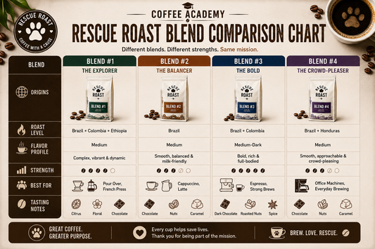 Coffee Academy : Rescue Roast Blend Comparison Chart
