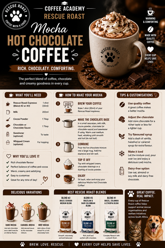 Coffee Academy : Rescue Roast Mocha Hot Chocolate Coffee