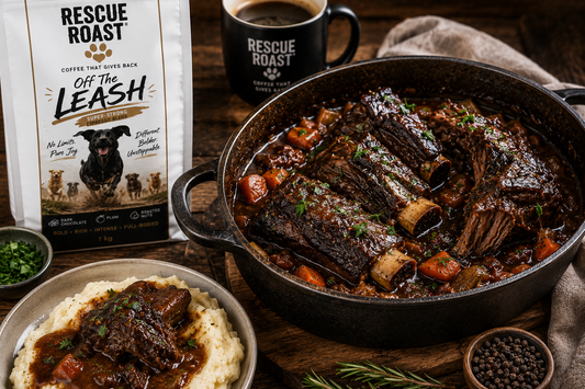 Rescue Roast® Off The Leash Coffee-Braised Beef Short Ribs