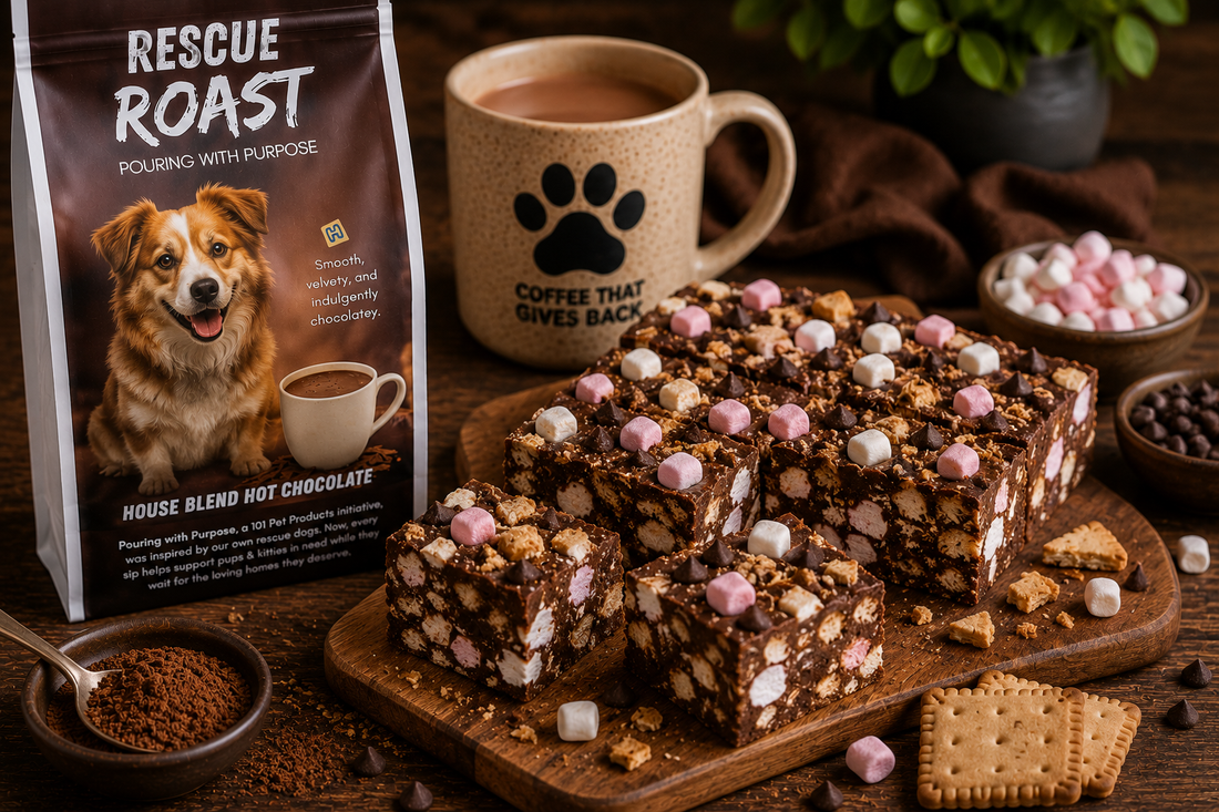 Hot Chocolate Rocky Road Fridge Slice