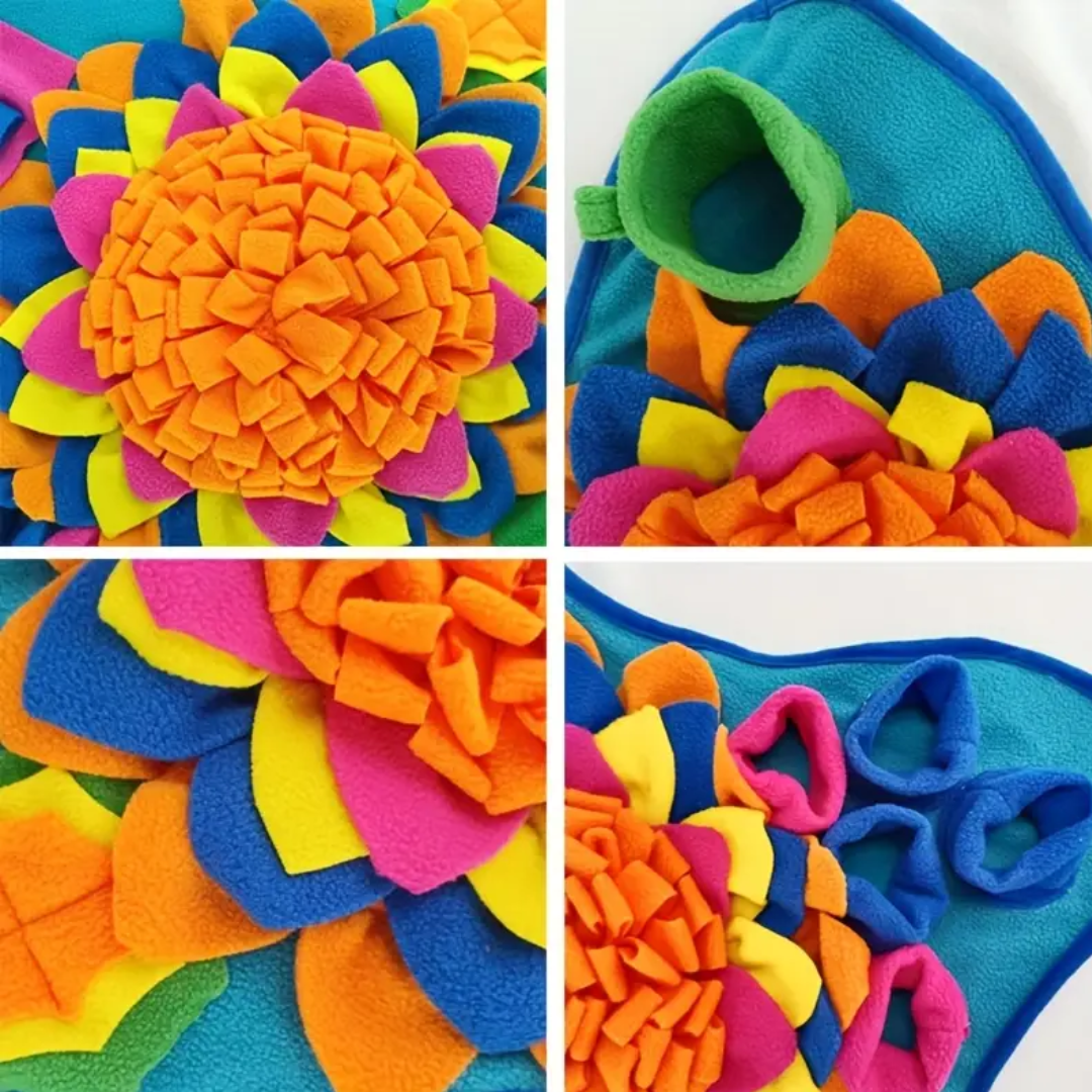 Rainbow Snuffle Mat with Moisty Mini Bones - For Fun and Enrichment