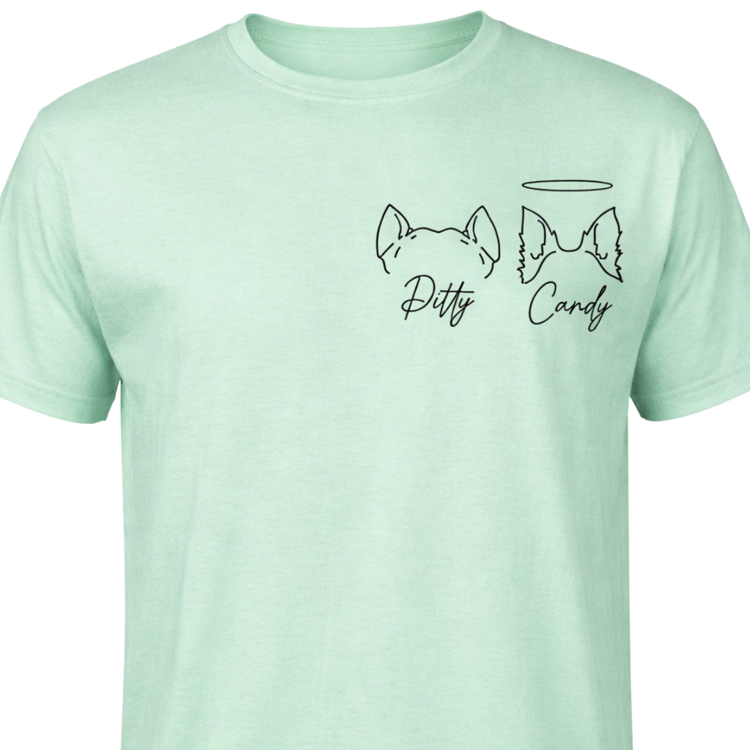Personalised Pet Ear Unisex T-shirt