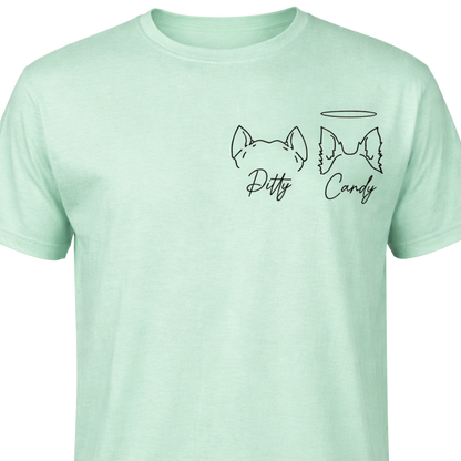 Personalised Pet Ear Unisex T-shirt