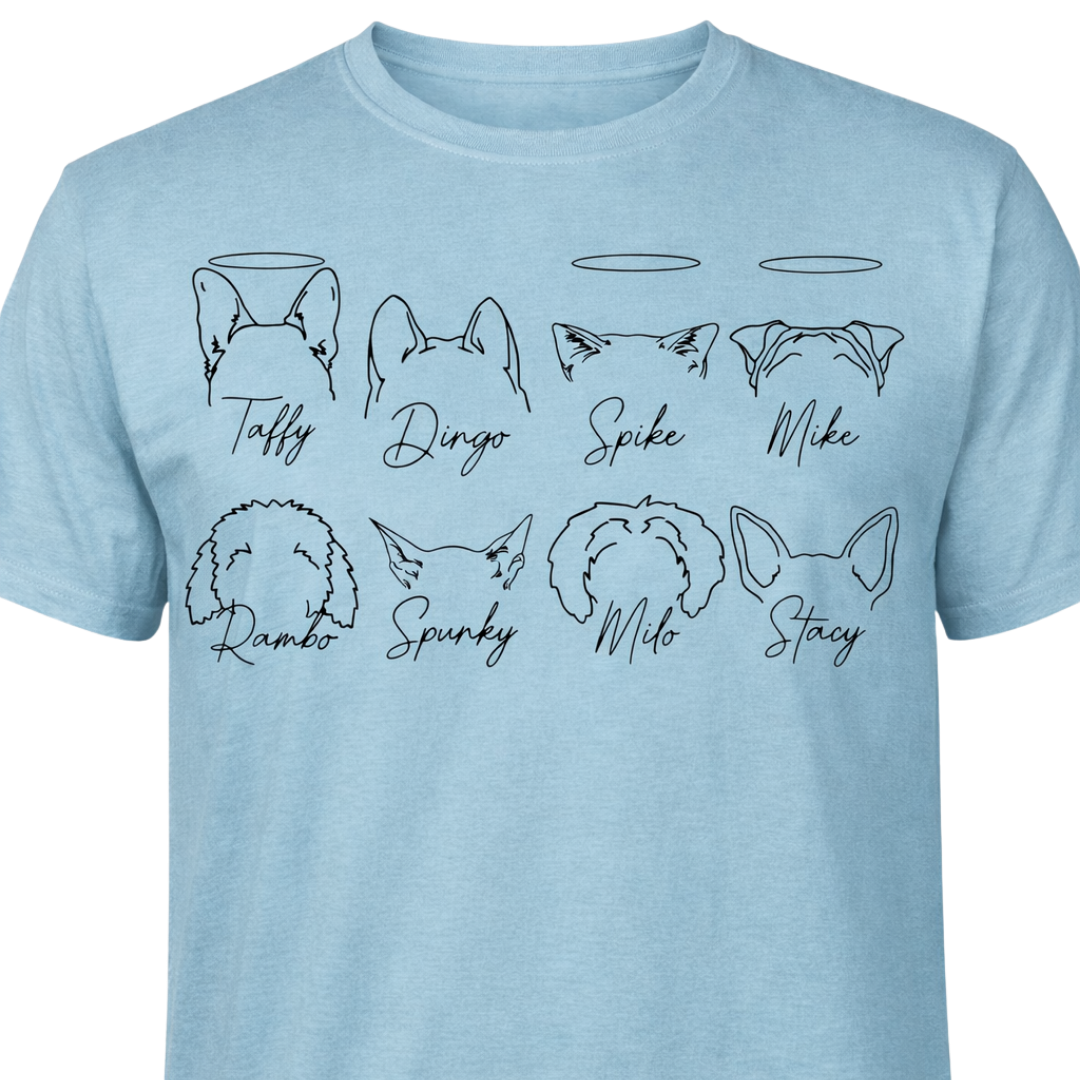 Personalised Pet Ear Unisex T-shirt