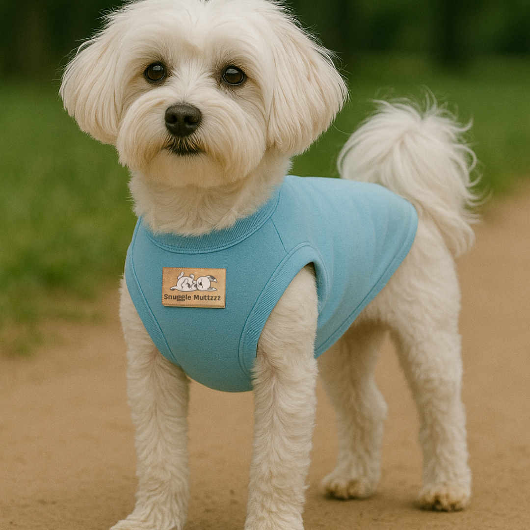 Blue Snuggle Muttzzz Sleeveless Dog Jersey