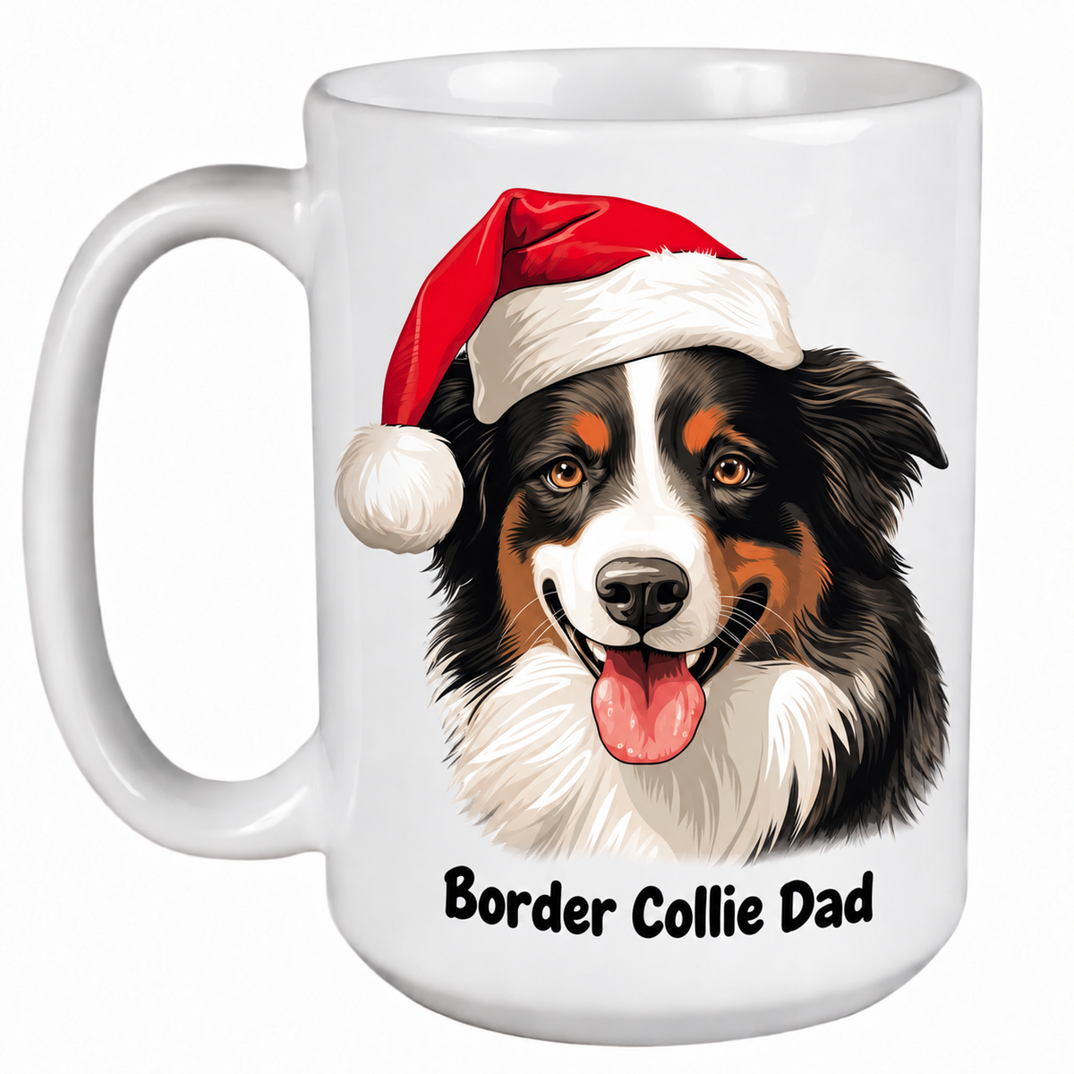 Border Collie (Face) - 450ml Christmas Mug