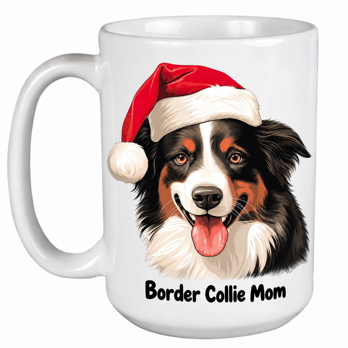 Border Collie (Face) - 450ml Christmas Mug