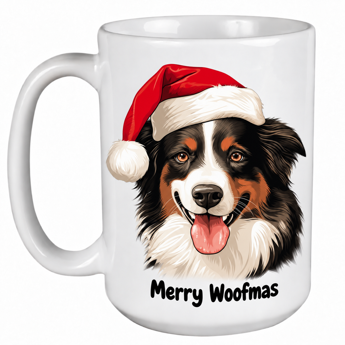 Border Collie (Face) - 450ml Christmas Mug