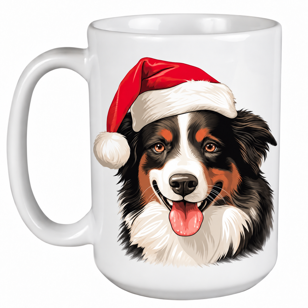 Border Collie (Face) - 450ml Christmas Mug