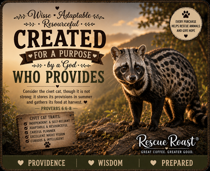 Rescue Roast® Civet Cat Scripture Mousepad