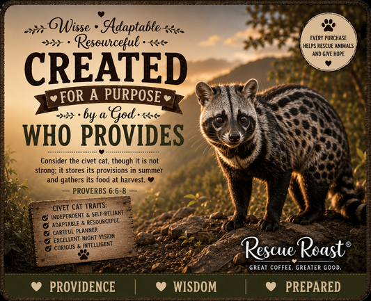 Rescue Roast® Civet Cat Scripture Mousepad