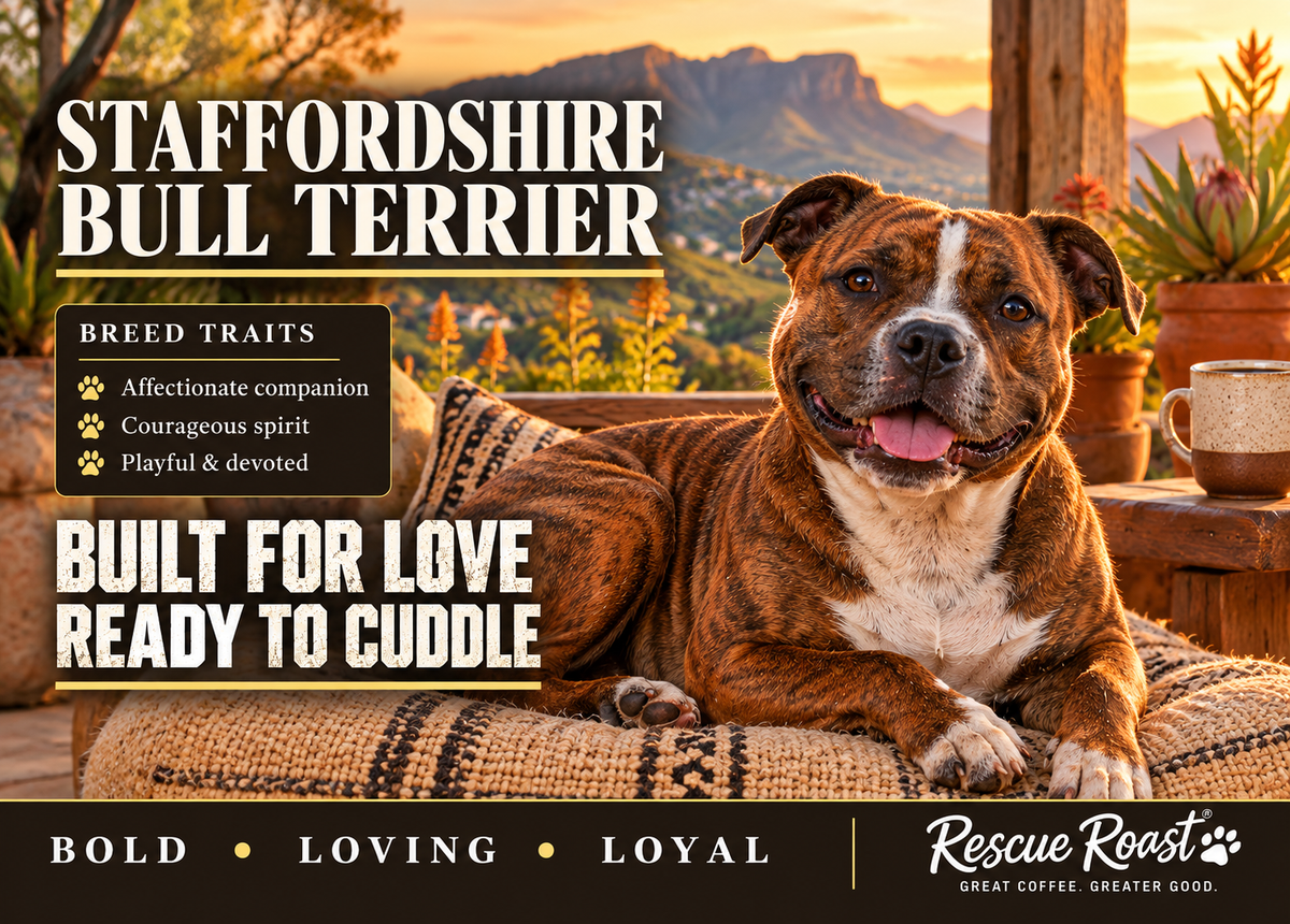 Rescue Roast® Staffordshire Bull Terrier – Built for Love, Ready to Cuddle Mousepad