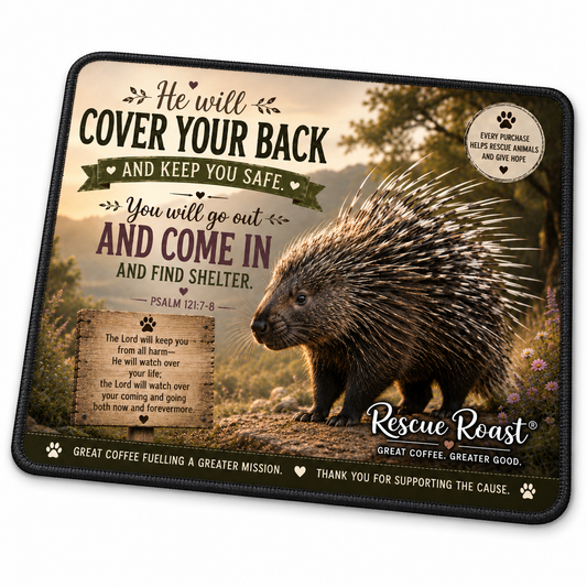 Rescue Roast® Porcupine Scripture Mousepad