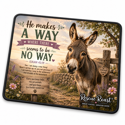 Rescue Roast® Donkey Scripture Mousepad