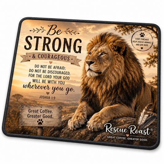 Rescue Roast® Lion Scripture Mousepad