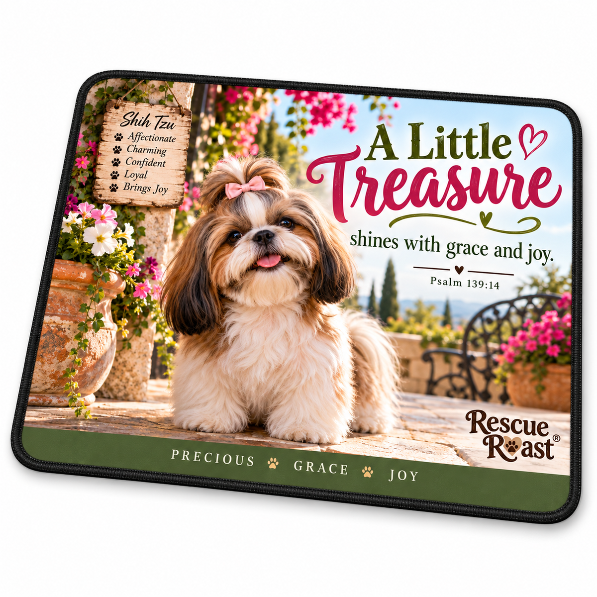 Rescue Roast® Shih Tzu Scripture Mousepad