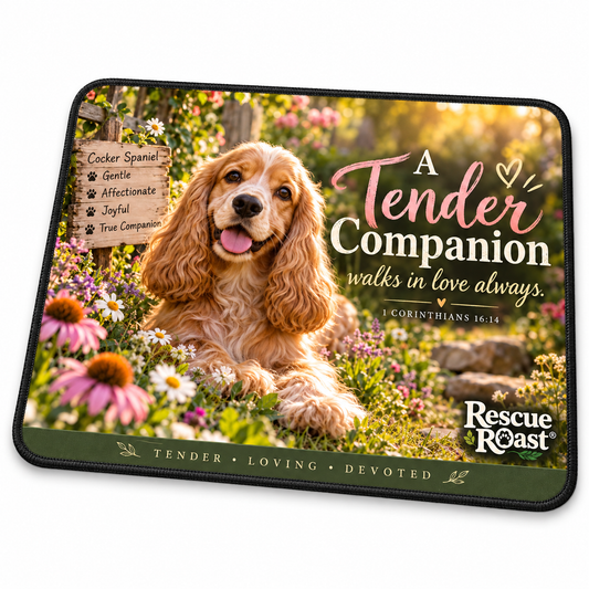 Rescue Roast® Cocker Spaniel Scripture Mousepad