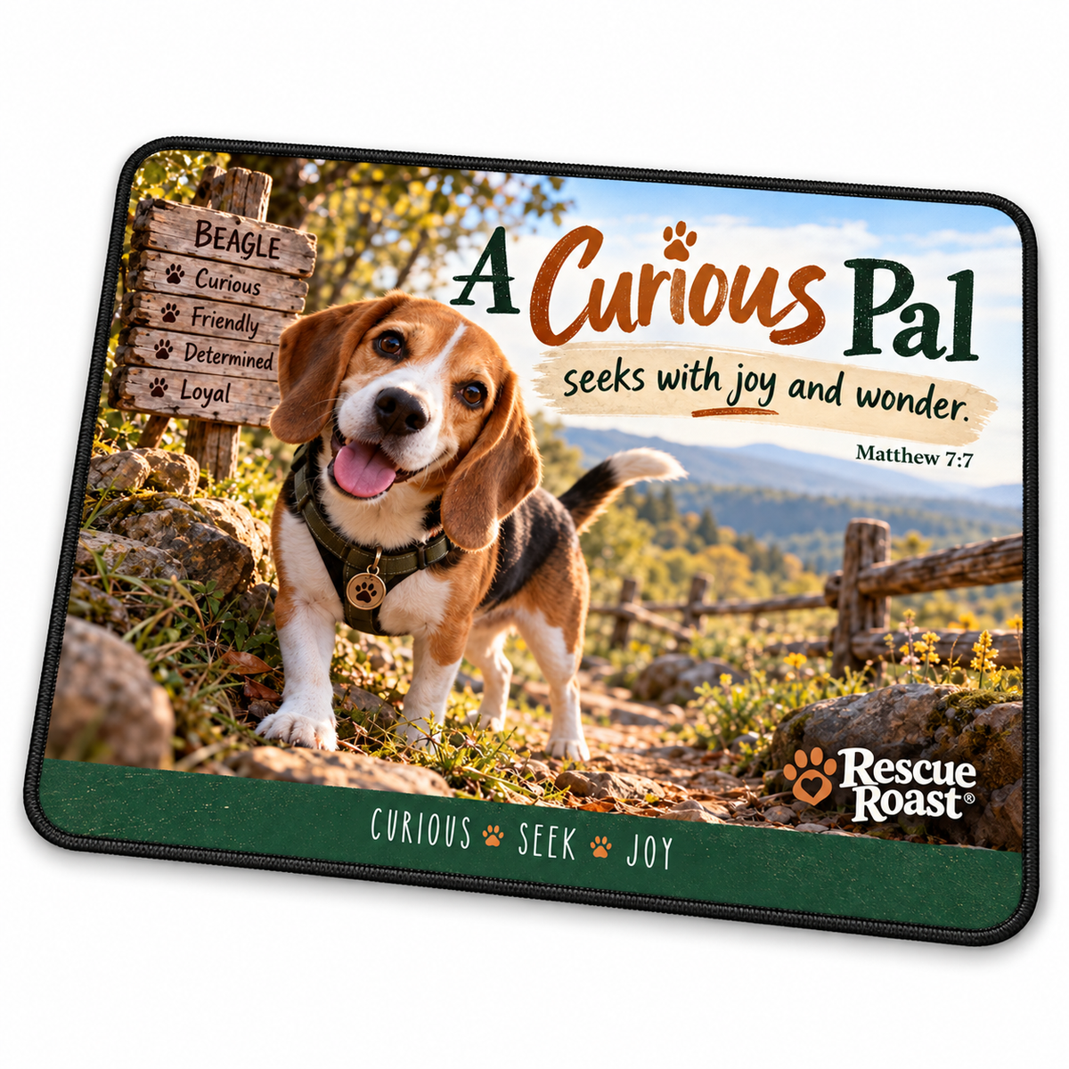 Rescue Roast® Beagle Scripture Mousepad