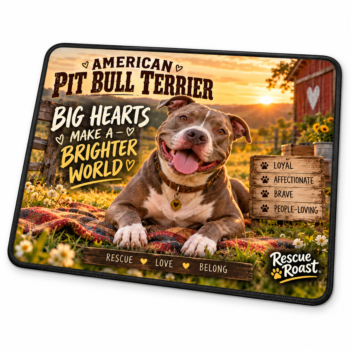Rescue Roast® American Pit Bull Terrier Mousepad
