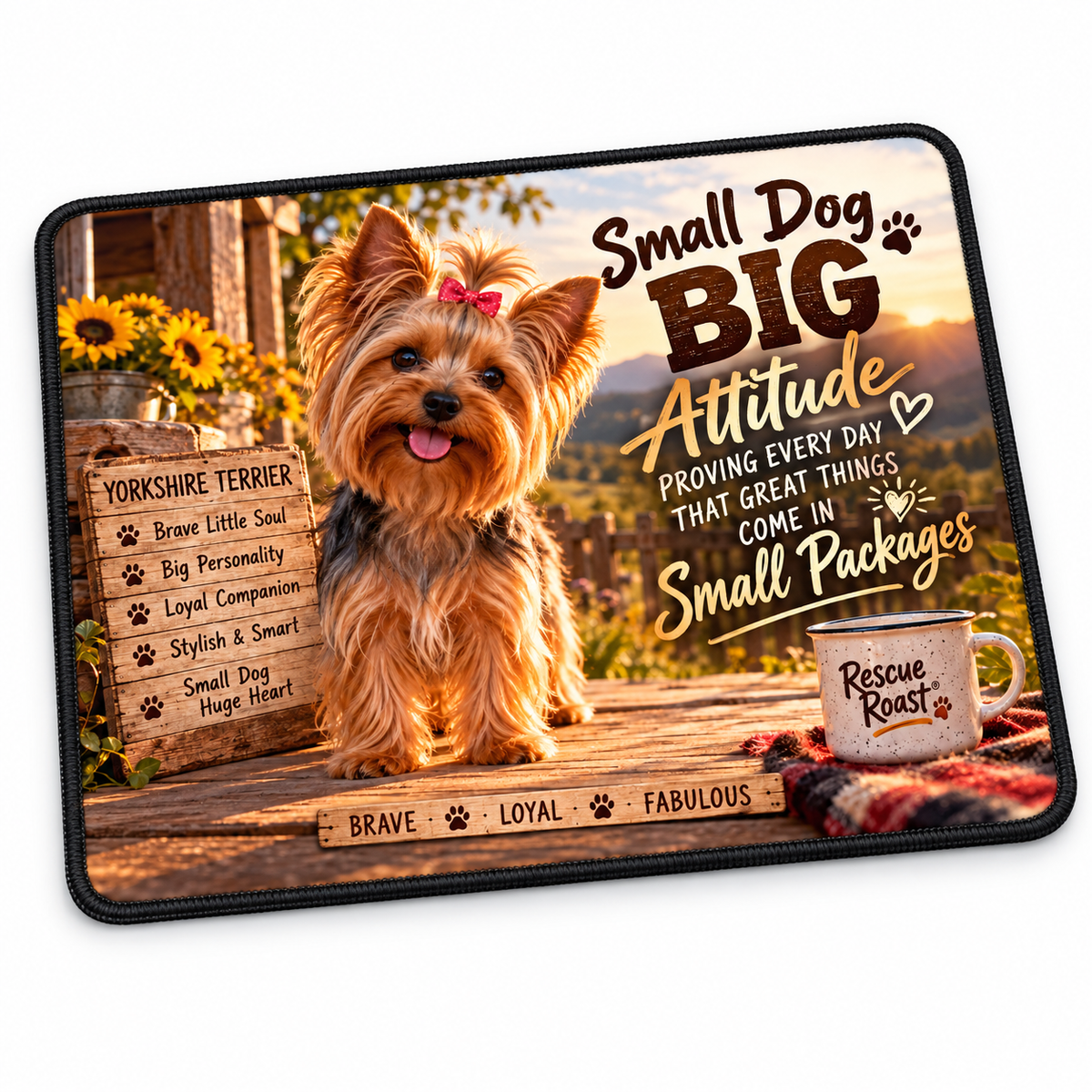 Rescue Roast® Yorkshire Terrier Mousepad