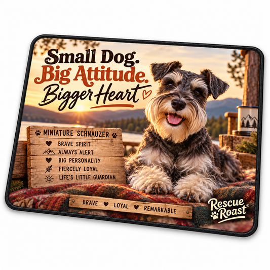 Rescue Roast® Miniature Schnauzer Mousepad