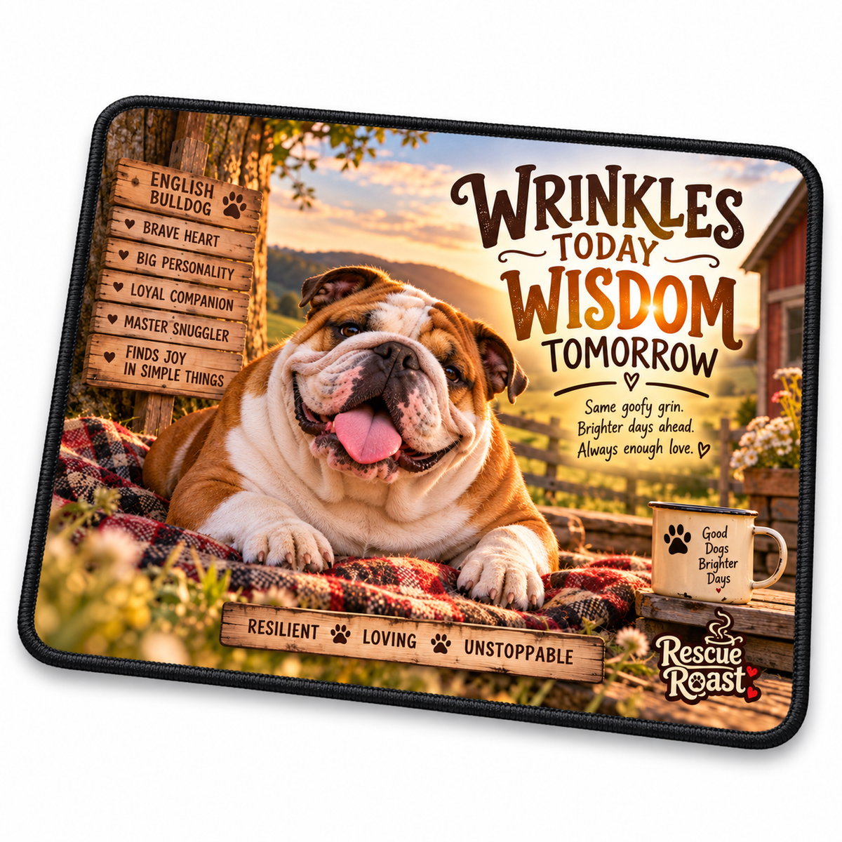 Rescue Roast® English Bulldog Mousepad