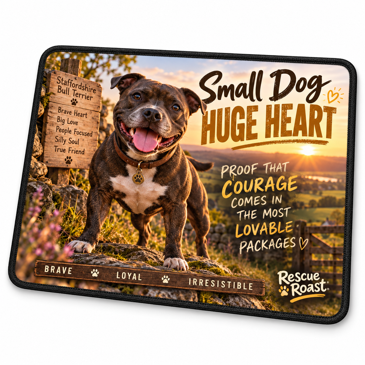 Rescue Roast® Staffordshire Bull Terrier Mousepad