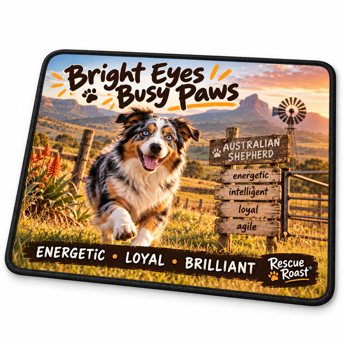 Rescue Roast® Australian Shepherd Mousepad