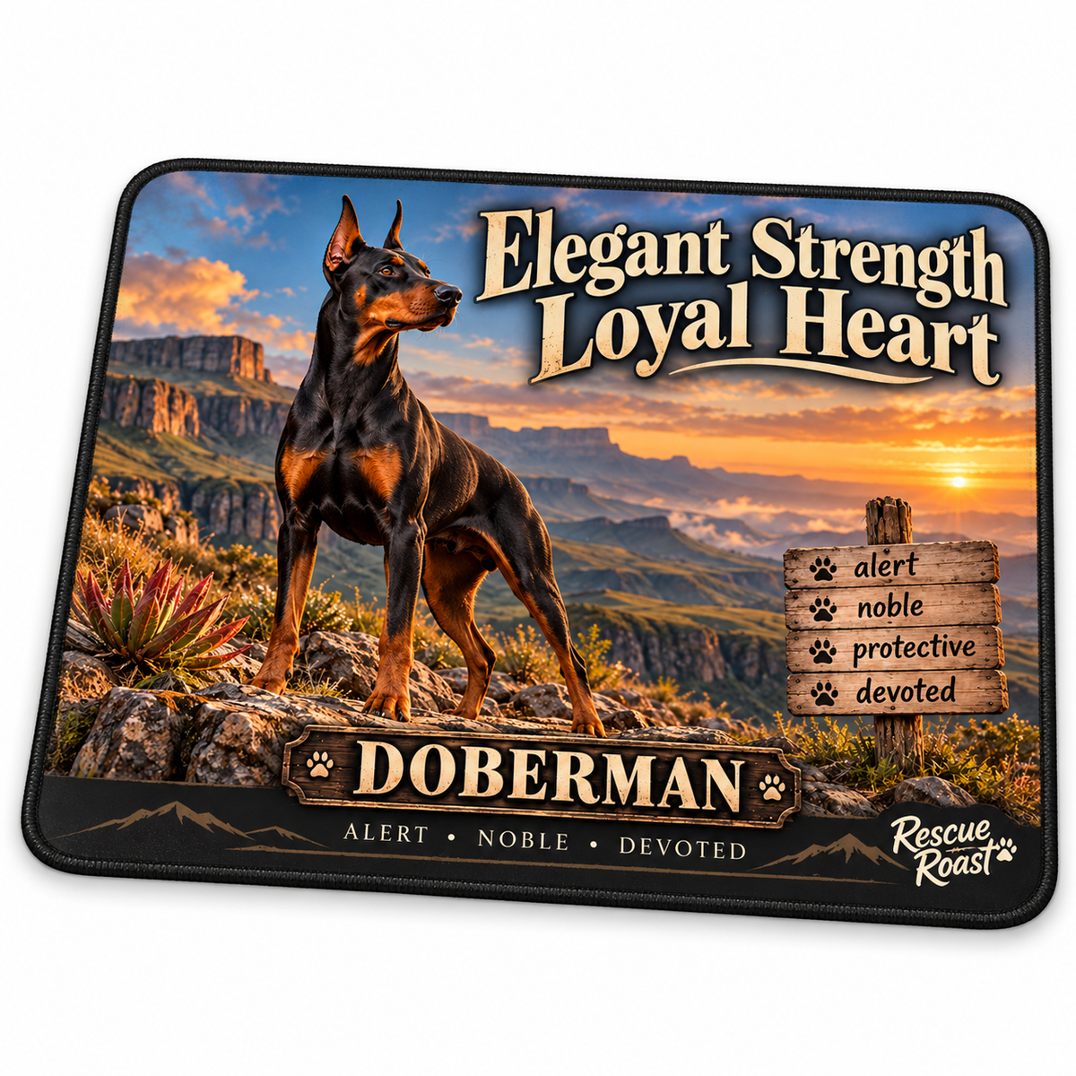 Rescue Roast® Doberman Mousepad