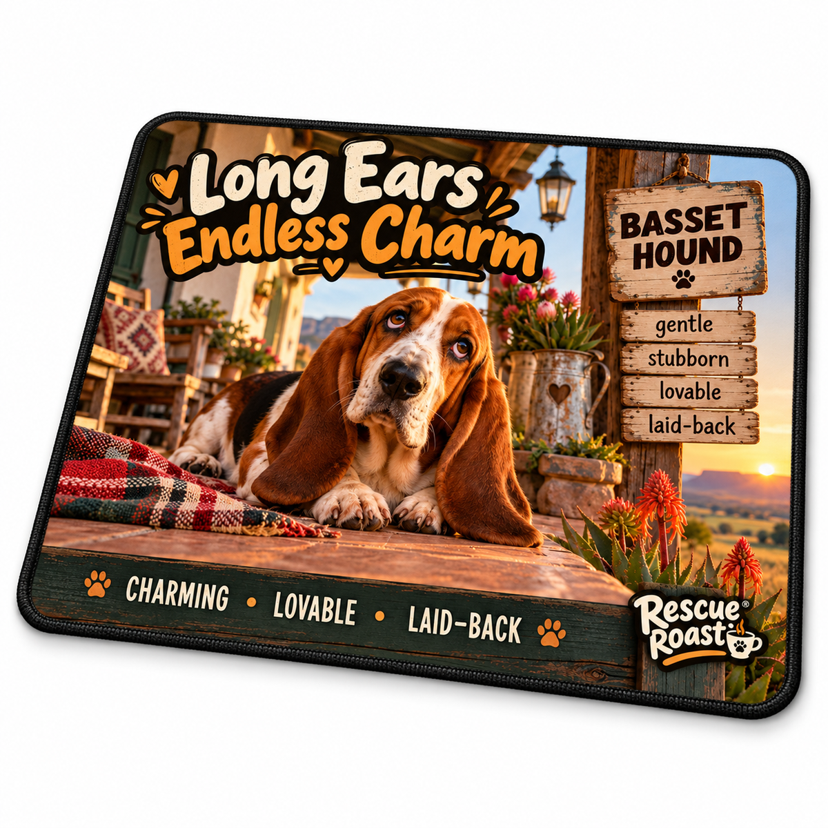 Rescue Roast® Basset Hound Mousepad