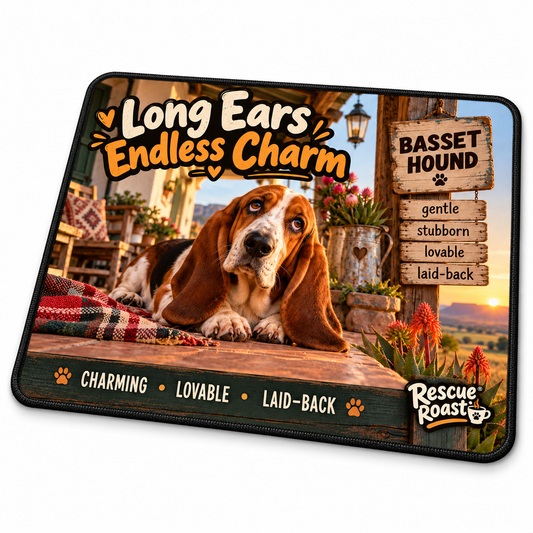Rescue Roast® Basset Hound Mousepad