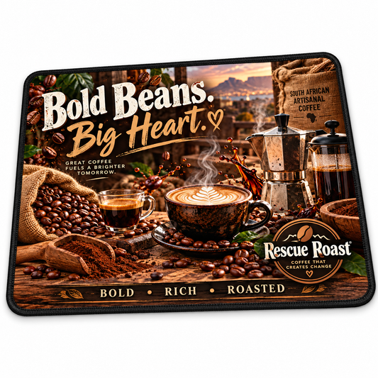 Rescue Roast® Bold Beans, Big Heart Coffee Mousepad