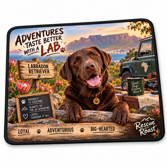 Rescue Roast® Labrador Retriever Adventure Mousepad